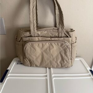 Elegant Tan Quilted Women's Bag